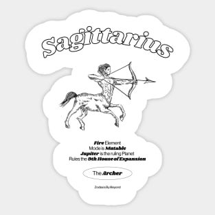 Sagittarius Zodiac Design Sticker